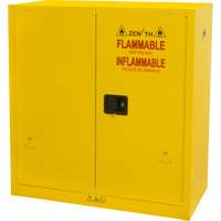 Flammable Storage Cabinet, 30 gal., 2 Door, 43" W x 44" H x 18" D SGU465 | Caster Town