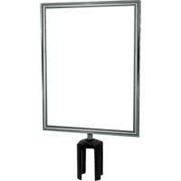 Heavy-Duty Vertical Sign Holder with Tensabarrier<sup>®</sup> Post Adapter, Polished Chrome SGU844 | Caster Town