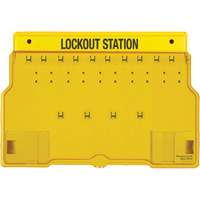 Trilingual Covered Lock Station, None Padlocks, 10 Padlock Capacity, Padlocks Not Included SGW124 | Caster Town