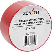 Aisle Marking Tape, 2" x 108', PVC, Red SGW129 | Caster Town