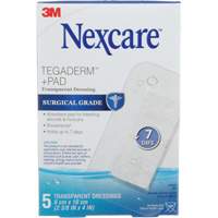 Nexcare™ Tegaderm™ + Pad Transparent Dressing, Rectangular/Square, 4", Plastic, Sterile SGZ357 | Caster Town