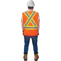 CSA-Compliant High-Visibility Surveyor Vest, High Visibility Orange, Medium, Polyester, CSA Z96 Class 2 - Level 2 SGZ627 | Caster Town