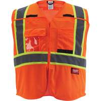 Flagman Safety Vest, High Visibility Orange, Medium/Small, CSA Z96 Class 2 - Level 2 SHA077 | Caster Town
