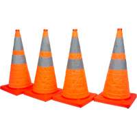 Collapsible Traffic Cone, 28" H, Orange SHA820 | Caster Town