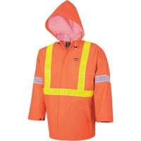 Element FR™ FR 3-Piece Safety Rain Suit, PVC, Small, High-Visibility Orange SHB254 | Caster Town