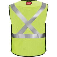 Breakaway Mesh Safety Vest, Black/High Visibility Lime-Yellow, Medium/Small, CSA Z96 Class 2 - Level FR SHC501 | Caster Town