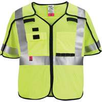 Breakaway Mesh Safety Vest, Black/High Visibility Lime-Yellow, Medium/Small, CSA Z96 Class 2 - Level FR SHC505 | Caster Town