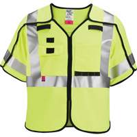 Breakaway Mesh Safety Vest, Black/High Visibility Lime-Yellow, Medium/Small, CSA Z96 Class 2 - Level FR SHC513 | Caster Town