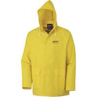 Rain Jacket, Polyester/PVC, Small, Yellow SHE390 | Caster Town