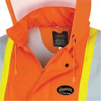 High-Visibility FR Waterproof Safety Jacket, X-Small, High Visibility Orange SHE543 | Caster Town