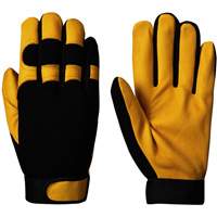 Mechanic's Style Ergonomic Gloves, Grain Goatskin Palm, Size X-Large SHE738 | Caster Town