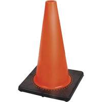 Premium Flexible Safety Cone, 18", Orange SHE781 | Caster Town