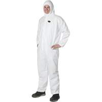 Disposable Coveralls, Small, White, Microporous SHE809 | Caster Town