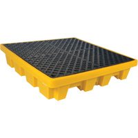 4-Drum Nestable Ultra-Spill Pallet<sup>®</sup>, 66 US gal. Spill Capacity, 51" x 51" x 10" SHF621 | Caster Town