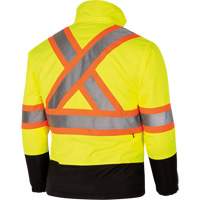 Waterproof Reversible Safety Jacket, Polyester/Polyurethane, High Visibility Lime-Yellow, Small SHH833 | Caster Town