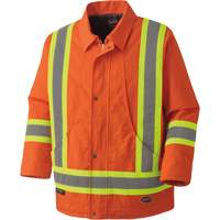 Quilted Duck Safety Parka, High Visibility Orange, Small, CSA Z96 Class 2 - Level 2 SHH847 | Caster Town