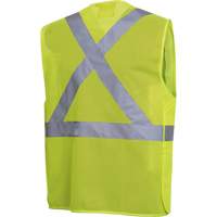 Mesh Safety Vest with 2" Tape, High Visibility Lime-Yellow, 4X-Large/5X-Large, Polyester, CSA Z96 Class 2 - Level 2 SHI028 | Caster Town