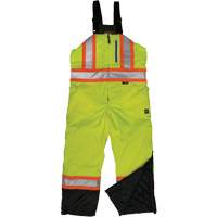 Ripstop Insulated Safety Bib Overall, Polyester, X-Small, High Visibility Lime-Yellow SHI860 | Caster Town