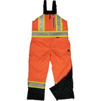 Ripstop Insulated Safety Bib Overall, Polyester, X-Small, High Visibility Orange SHI869 | Caster Town