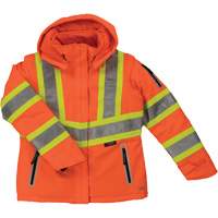 Women’s Insulated Flex Safety Jacket, Polyester, High Visibility Orange, X-Small SHI893 | Caster Town