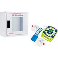 Ensemble armoire murale et défibrillateur AED Plus<sup>MD</sup>, Semi-automatique, Anglais, Classe 4 SHJ773 | Caster Town