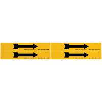 Arrow Pipe Marker, Self-Adhesive, 1-1/8" H x 7" W, Black on Yellow SI730 | Caster Town