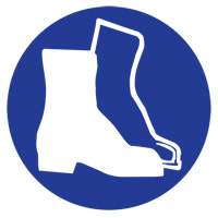 Right to Know Pictogram Labels -Boots, Vinyl, Sheet, 1" L x 1-1/8" W SJ079 | Caster Town