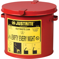 Oily Waste Cans, FM Approved/UL Listed, 2 US gal., Red SR356 | Caster Town