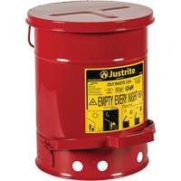 Oily Waste Cans, FM Approved/UL Listed, 6 US Gal., Red SR357 | Caster Town