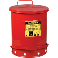 Oily Waste Cans, FM Approved/UL Listed, 14 US gal., Red SR359 | Caster Town