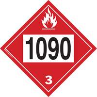 1090 Acetone Flammable Liquid TDG Placard, Plastic SS824 | Caster Town