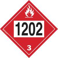 1202 Fuel Oil Flammable Liquid TDG Placard, Plastic SS826 | Caster Town