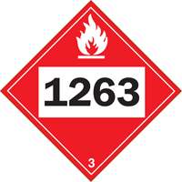 1263 Paint Flammable Liquid TDG Placard, Plastic SS830 | Caster Town