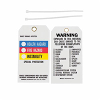 Right-To-Know Tags, Polyester, 3" W x 5-3/4" H, English SX819 | Caster Town