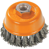 Knot-Twisted Wire Cup Brush, 3" Dia. x 5/8"-11 Arbor TAV093 | Caster Town