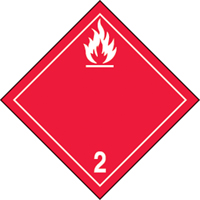 Flammable Gases TDG Shipping Labels, Paper SAX129 | Caster Town