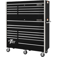 RX Series Rolling Tool Cabinet, 12 Drawers, 55" W x 25" D x 46" H, Black TEQ500 | Caster Town