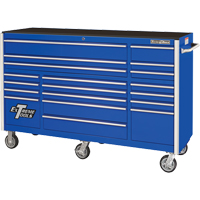 RX Series Rolling Tool Cabinet, 19 Drawers, 72" W x 25" D x 47" H, Blue TEQ506 | Caster Town