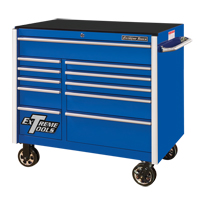 RX Series Rolling Tool Cabinet, 11 Drawers, 41-1/2" W x 25-1/2" D x 40-1/2" H, Blue TEQ764 | Caster Town