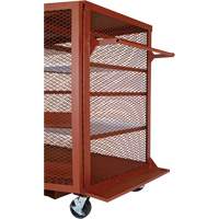 Mobile Mesh Cabinet, Steel, 37 Cubic Feet, Red TEQ806 | Caster Town