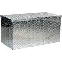 Aluminum Treadplate Portable Tool Box, 25-1/16" D x 49-1/4" W x 24" H, Silver TER037 | Caster Town