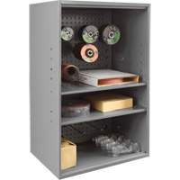 Abrasive Storage Cabinet with Pegboard, Steel, 19-7/8" x 14-1/4" x 32-3/4", Grey TER219 | Caster Town