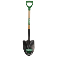 Round-Point Shovel, Tempered Steel Blade, Wood, D-Grip Handle TFX923 | Caster Town
