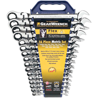 Wrench Set, Combination, 16 Pieces, Metric TGZ815 | Caster Town