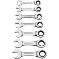 Stubby Wrench Set, Combination, 7 Pieces, Imperial TLV402 | Caster Town