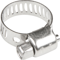 Hose Clamps - Stainless Steel Band & Screw, Min Dia. 1/5", Max Dia. 5/8" TLY283 | Caster Town