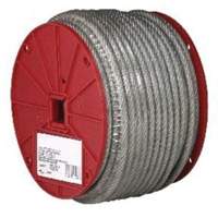 Wire Cable, 250' (76.2 m) x 3/32", 184 lbs. (0.092 tons), Vinyl Coated TQB487 | Caster Town