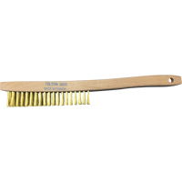 Curved-Handle Scratch Brushes, Brass, 4 x 19 Wire Rows, 14" Long TT169 | Caster Town