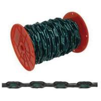 Straight Link Coil Chain with Green Sleeve, Low Carbon Steel, 2/0 x 60' (18.3 m) L, 520 lbs. (0.26 tons) Load Capacity TTB321 | Caster Town