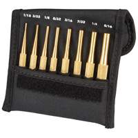 Brass Drive Pin Punch Set, 8 Pieces TYK724 | Caster Town